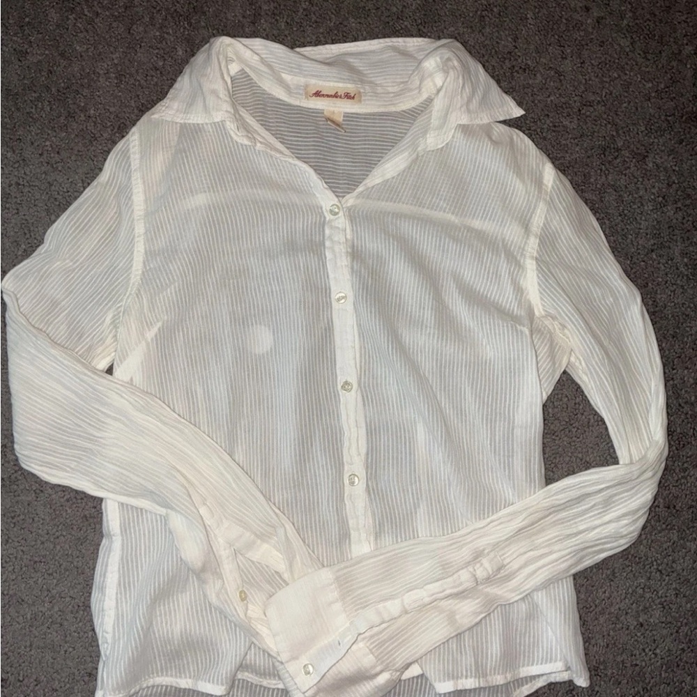 Women's White Button-Up Blouse from Abercrombie
